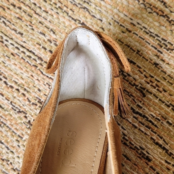 SEED Heritage Suede Pumps with Tie Back - Picture 7 of 11